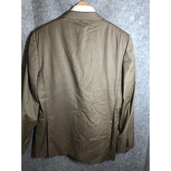 Joseph Abboud Suit Jacket Mens 44L Beige Wool Loro Piana Super 120s 2 Button USA - Picture 8 of 12